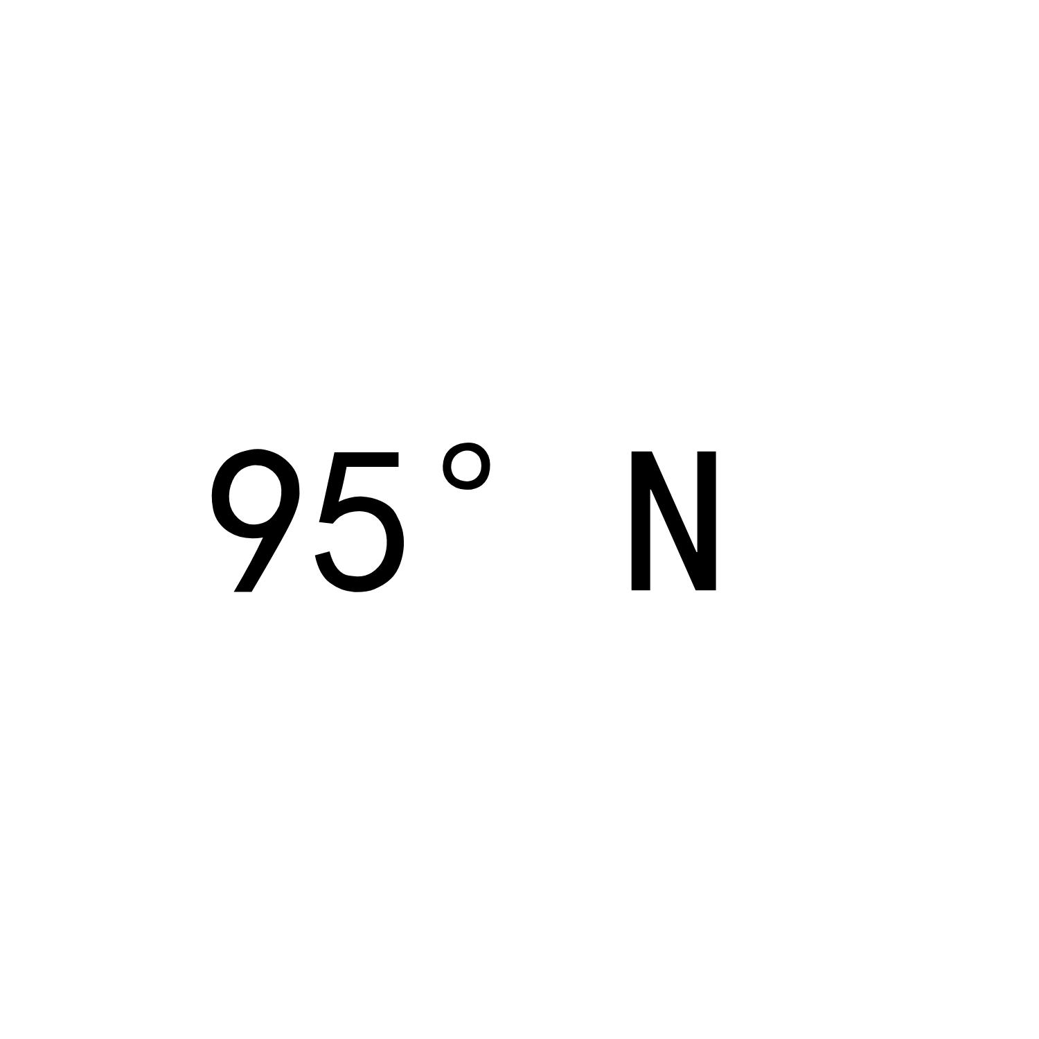 95&deg;N