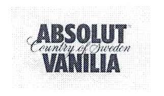ABSOLUT VANILIA;COUNTRY OF SWEDEN