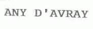 ANY D'AVRAY
