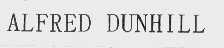 ALFRED DUNHILL