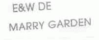 E&W DE MARRY GARDEN