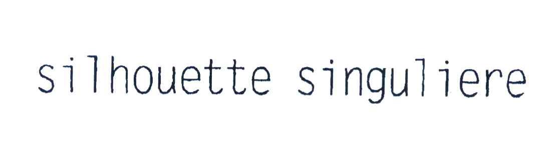 SILHOUETTE SINGULIERE