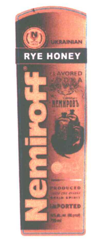 UKRAINIAN;RYE HONEY;FLAVORED;VODKA;NEMIROFF;N