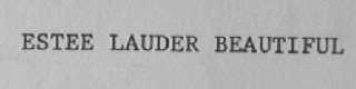 ESTEE LAUDER BEAUTIFUL