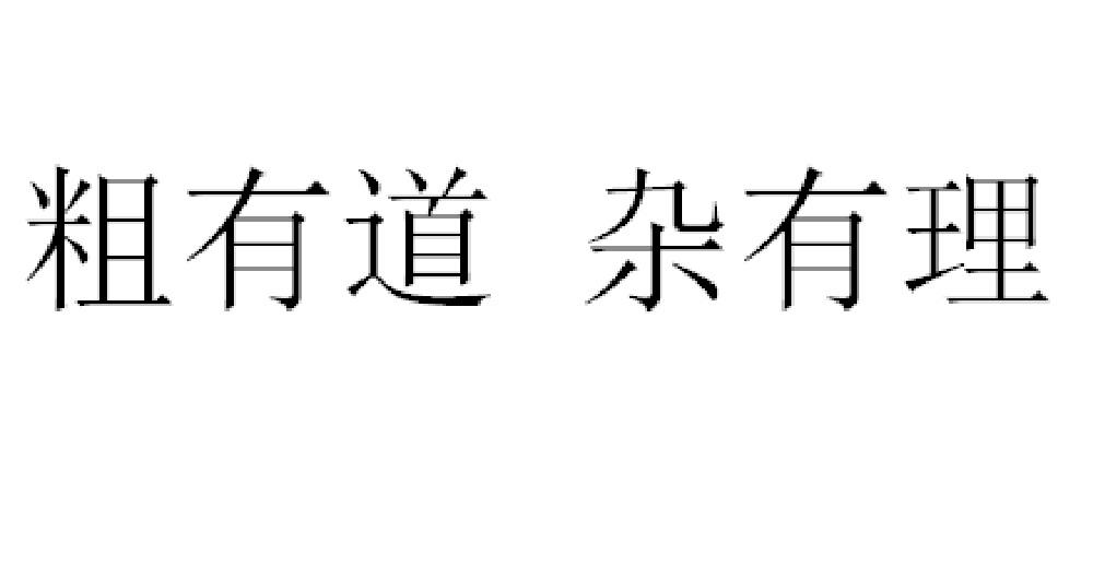 粗有道 杂有理