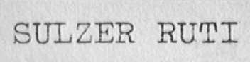 SULZER RUTI