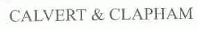 CALVERT & CLAPHAM