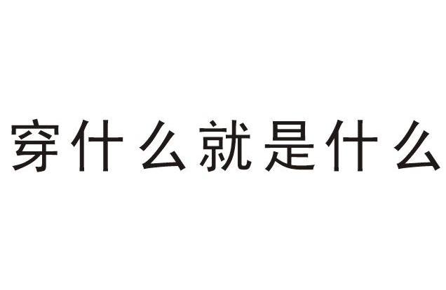 穿什么就是什么