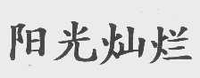 阳光灿烂