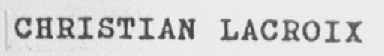 CHRISTIAN LACROIX