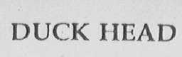 DUCK HEAD