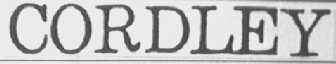CORDLEY