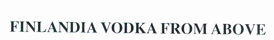 FINLANDIA VODKA FROM ABOVE