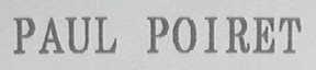 PAUL POIRET