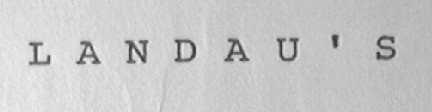 LANDAU&rsquo;S