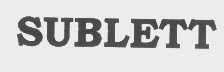 SUBLETT