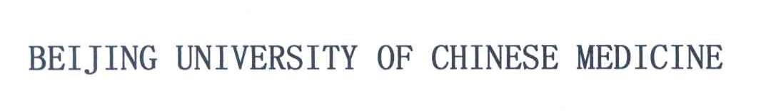 BEIJING UNIVERSITY OF CHINESE MEDICINE